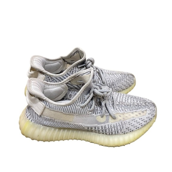 Men’s Adidas Yeezy gray fabric knit sneakers Boost v2 static  sole size 5.5 - Picture 1 of 9